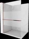 Mexen Kioto+ L panou de duș cu raft Walk-in 70 x 200 cm, transparent/mat, aur roz - 800-070-123-60-35 (800-070-123-60-35)
