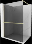 Mexen Kioto+ perete duș cu suport Walk-in 70 x 200 cm, grafit, finisaj aurit - 800-070-121-55-40 (800-070-121-55-40)