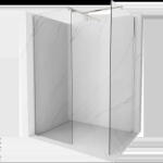 Mexen Kioto perete de duș Walk-in 90 x 70 cm, transparent, nichel periat - 800-090-202-97-00-070 (800-090-202-97-00-070)