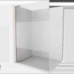 Mexen Kioto L perete de duș Walk-in 110 x 200 cm, transparent/frosted, cupru periat - 800-110-103-65-35 (800-110-103-65-35)