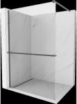 Mexen Kioto+ perete de duș cu suport Walk-in 80 x 200 cm, transparent, gri pistol periat - 800-080-121-66-00 (800-080-121-66-00)