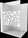Mexen Kioto L perete de duş Walk-in 120 x 200 cm, design alb, finisaj nichel periat - 800-120-103-97-85 (800-120-103-97-85)