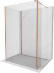 Mexen Kioto paravan de duș Walk-in 125 x 110 x 30 cm, transparent, aur roz - 800-125-110-221-60-00-030 (800-125-110-221-60-00-030)