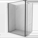 Mexen Kioto perete de duș Walk-in 160 x 40 cm, cadru negru, negru - 800-160-212-70-70-040 (800-160-212-70-70-040)