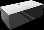 Mexen Nita cadă de baie freestanding 170 x 80 cm, alb/negru, preaplin gun metal - 52091708075-95 (52091708075-95)