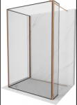 Mexen Kioto perete de duș Walk-in 110 x 100 x 40 cm, ramă neagră, aur roz - 800-110-100-221-60-70-040 (800-110-100-221-60-70-040)