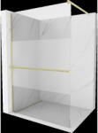 Mexen Kioto+ perete de duș cu raft Walk-in 130 x 200 cm, transparent/mat, auriu periat - 800-130-121-55-35 (800-130-121-55-35)