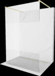 Mexen Kioto perete de duș independent 130 x 200 cm, transparent/geamuri mate 8 mm, auriu periat - 800-130-002-55-35 (800-130-002-55-35)