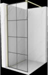 Mexen Kioto perete de duș Walk-in 70 x 200 cm, carouri negre 8 mm, auriu periat - 800-070-101-55-77 (800-070-101-55-77)