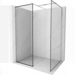 Mexen Kioto perete de duș Walk-in 140 x 100 cm, ramă neagră, nichel periat - 800-140-202-97-70-100 (800-140-202-97-70-100)