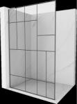 Mexen Kioto L perete duș Walk-in 100 x 200 cm, model negru, crom - 800-100-103-01-78 (800-100-103-01-78)