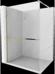 Mexen Kioto+ perete de duș cu raft Walk-in 85 x 200 cm, transparent, auriu - 800-085-121-50-00 (800-085-121-50-00)