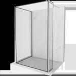 Mexen Kioto pereți de duș Walk-in 110 x 80 x 30 cm, cadru negru, nichel periat - 800-110-080-221-97-70-030 (800-110-080-221-97-70-030)