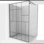 Mexen Kioto perete de duş Walk-in 90 x 200 cm, model negru 8 mm, gun gray periat - 800-090-101-66-78 (800-090-101-66-78)