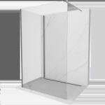 Mexen Kioto perete de duș Walk-in 100 x 95 cm, transparent, gun metal - 800-100-212-95-00-095 (800-100-212-95-00-095)