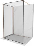 Mexen Kioto panou de duș Walk-in 100 x 90 cm, cadru negru, auriu roz - 800-100-212-60-70-090 (800-100-212-60-70-090)