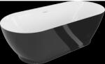 Mexen Roxy cadă freestanding 180 x 85 cm, alb/negru, preaplin alb - 51201808575-20 (51201808575-20)