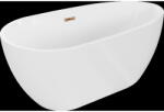 Mexen Eos cadă de baie freestanding 170 x 75 cm, albă, preaplin auriu roz - 52471707500-60 (52471707500-60)