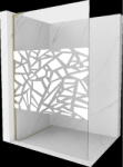 Mexen Kioto L perete duș Walk-in 90 x 200 cm, model alb, aurie - 800-090-103-50-78 (800-090-103-50-85)