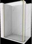 Mexen Kioto perete de duș Walk-in 110 x 40 cm, ramă neagră, auriu periat - 800-110-212-55-70-040 (800-110-212-55-70-040)