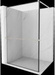 Mexen Kioto+ perete de duș cu suport Walk-in 140 x 200 cm, model negru, nichel periat - 800-140-121-97-70 (800-140-121-97-70)