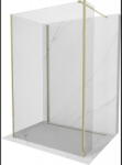 Mexen Kioto perete de duș Walk-in 135 x 100 x 30 cm, transparent, auriu - 800-135-100-221-50-00-030 (800-135-100-221-50-00-030)