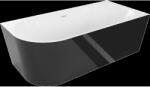 Mexen Mia cadă de colț freestanding dreaptă 160 x 75 cm, alb/negru, preaplin alb - 52691607575P-20 (52691607575P-20)