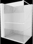 Mexen Kioto+ perete de duș cu raft Walk-in 90 x 200 cm, transparent/mat, alb - 800-090-121-20-35 (800-090-121-20-35)