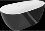 Mexen Eos cadă de sine stătătoare 150 x 75 cm, albă/neagră, preaplin alb - 52471507575-20 (52471507575-20)