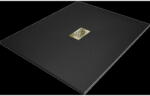 Mexen Hugo brod rectangular SMC 110 x 100 cm, negru, mascare aurie - 42701011-G (42701011-G)