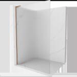 Mexen Kioto L panou de duș Walk-in 80 x 200 cm, dungi, cupru periat - 800-080-103-65-09 (800-080-103-65-09)