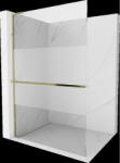 Mexen Kioto+ L panou de duș cu raft Walk-in 80 x 200 cm, transparent/mat, auriu - 800-080-123-50-35 (800-080-123-50-35)