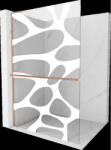 Mexen Kioto+ L panou de duș cu raft Walk-in 100 x 200 cm, model alb, cupru periat - 800-100-123-65-97 (800-100-123-65-97)