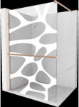 Mexen Kioto+ panou de duș Walk-in 80 x 200 cm, model alb, cupru periat - 800-080-121-65-97 (800-080-121-65-97)