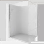 Mexen Kioto perete de duș Walk-in 100 x 200 cm, dungi 8 mm, nichel periat - 800-100-101-97-09 (800-100-101-97-09)