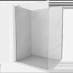 Mexen Kioto L perete de duș Walk-in 75 x 200 cm, transparent, nichel periat - 800-075-103-97-00 (800-075-103-97-00)