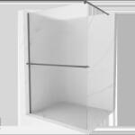Mexen Kioto+ perete de duș cu raft Walk-in 120 x 200 cm, dungi, gun metal - 800-120-121-95-09 (800-120-121-95-09)