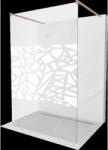 Mexen Kioto perete de dus standalone 110 x 200 cm, model alb 8 mm, cupru periat - 800-110-002-65-85 (800-110-002-65-85)