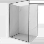 Mexen Kioto L perete pentru duș Walk-in 120 x 200 cm, model negru, gun metal - 800-120-103-95-70 (800-120-103-95-70)