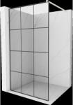 Mexen Kioto perete de duș Walk-in 110 x 200 cm, grilaj negru 8 mm, nichel periat - 800-110-101-97-77 (800-110-101-97-77)