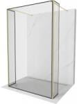 Mexen Kioto panou de duș independent 140 x 30 x 30 cm, cadru negru, auriu - 800-140-030-222-50-70-030 (800-140-030-222-50-70-030)
