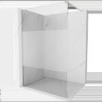Mexen Kioto perete de duș Walk-in 90 x 200 cm, transparent/mat 8 mm, nichel periat - 800-090-101-97-35 (800-090-101-97-35)
