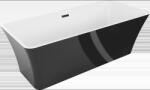 Mexen Tonia cadă de baie independentă 170 x 75 cm, alb/negru, preaplin negru - 52171707575-70 (52171707575-70)