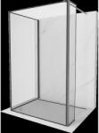 Mexen Kioto perete de duș Walk-in 100 x 70 x 30 cm, ramă neagră, metal pistol - 800-100-070-221-95-70-030 (800-100-070-221-95-70-030)