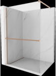 Mexen Kioto+ perete de duș cu raft Walk-in 130 x 200 cm, transparent, cupru periat - 800-130-121-65-00 (800-130-121-65-00)