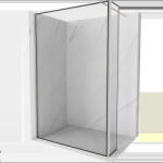Mexen Kioto perete de duș Walk-in 90 x 30 cm, ramă neagră, nichel periat - 800-090-212-97-70-030 (800-090-212-97-70-030)