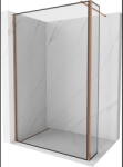 Mexen Kioto perete de duș Walk-in 120 x 30 cm, cadru negru, aur roz - 800-120-212-60-70-030 (800-120-212-60-70-030)