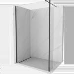 Mexen Kioto panou de duș Walk-in 135 x 40 cm, transparent, negru - 800-135-212-70-00-040 (800-135-212-70-00-040)
