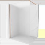 Mexen Kioto paravan de duș Walk-in 110 x 200 cm, sticlă mată 8 mm, cupru periat - 800-110-101-65-30 (800-110-101-65-30)