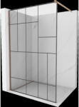 Mexen Kioto perete de duș Walk-in 70 x 200 cm, model negru 8 mm, cupru periat - 800-070-101-65-78 (800-070-101-65-78)